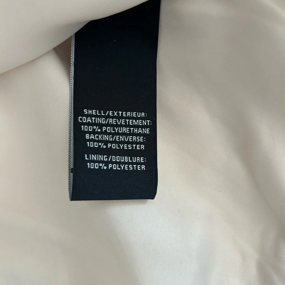 7 For All Mankind Cream Faux Leather Jacket - S - NWT - Picture 4 of 4